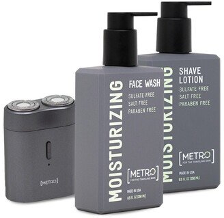 Metro Man 250Ml Moisturizing Face Wash & Shave Lotion Bundle-AA