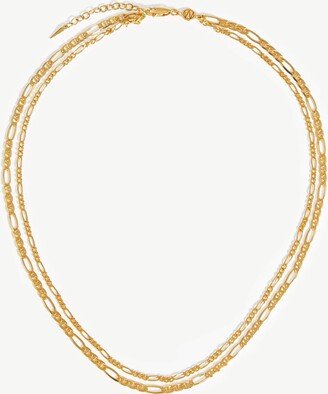 Filia Double Chain Necklace | 18ct Gold Plated Vermeil