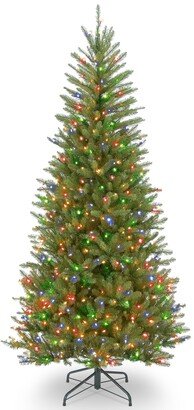 National Tree Company National Tree 7.5' Dunhill Fir Slim Tree with 600 Multicolor Lights