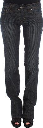 Blue Wash Cotton Blend Slim Fit Bootcut Women's Jeans