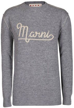 Logo Embroidered Crewneck Sweater-AD