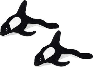 Tuffy Ocean Creature Killer Whale, 2-Pack Dog Toys