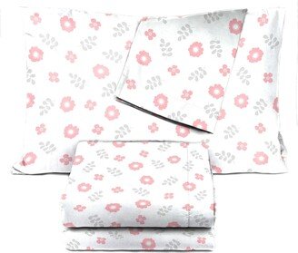 Saturday Park Cutout Floral 100% Organic Cotton Twin Sheet Set