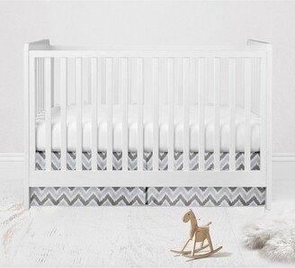 MixNMatch Gray Zigzag Crib/Toddler ruffles/skirt