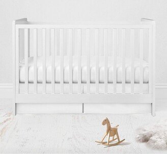 Solid Crib/Toddler Bed Skirt - White