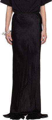 Black Vented Maxi Skirt-AA