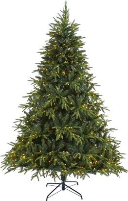 Colorado Mountain Fir Natural Look Artificial Christmas Tree with 600 Clear Led Lights and 3048 Bendable Branches