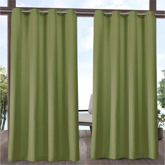 Delano Indoor/Outdoor Grommet Top Curtain Panel Pair, 54 x 108