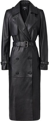 Gael (r) Leather Trench Coat With Belt