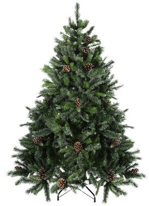 Northlight 7' Snowy Delta Pine with Pine Cones Artificial Christmas Tree - Unlit