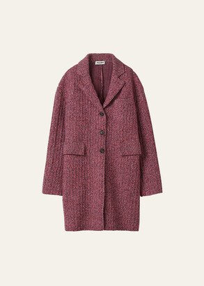 Ribbed Cashmere Wool Oversized Coat
