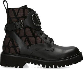 V Buckle Combat Boots