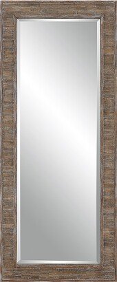 27 x 65 in. Brown Rectangular Mirror - 27.4 W x 65.4 H x 1 D