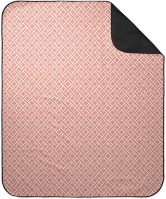 Picnic Blankets: Lattice - Light Coral Picnic Blanket, Pink