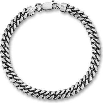 Yield of Men Men's Sterling Silver Oxidized Curb Chain Bracelet