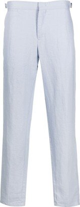 Griffon linen straight-leg trousers