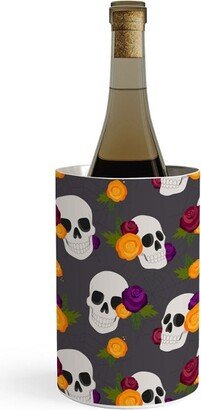 Avenie Halloween Floral Skulls Wine Chiller