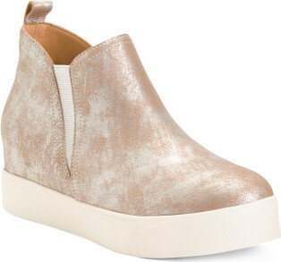 TJMAXX Leather Silvie Sport High Top Sneakers For Women