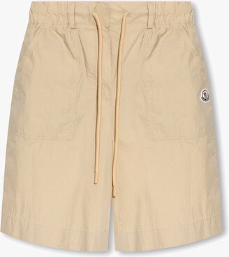 Shorts With Logo - Beige