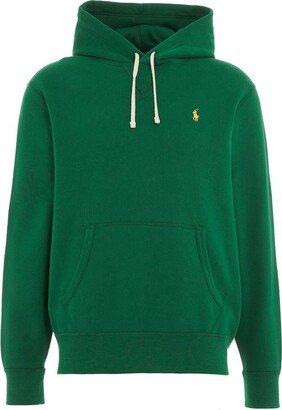 Pony Embroidered Drawstring Hoodie-AC