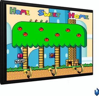 Super Mario World Key Holder Keys Organizer Hanger Video Game Yoshi Wall Mount 2022