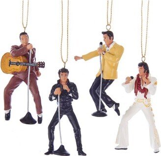 Kurt S. Adler Kurt Adler 2.5-Inch Resin Elvis Presley, 4-Piece Ornament Gift Set