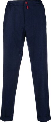 Elasticated Tapered-Leg Trousers