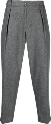 High-Waisted Tapered Trousers