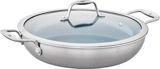 Spirit 3-ply 4-qt Stainless Steel Ceramic Nonstick Braiser