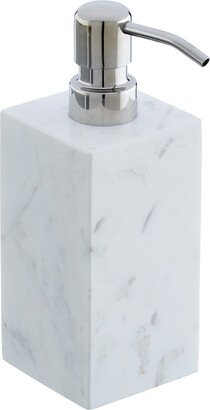 7 oz. Marble Soap Pump Dispenser White-AA