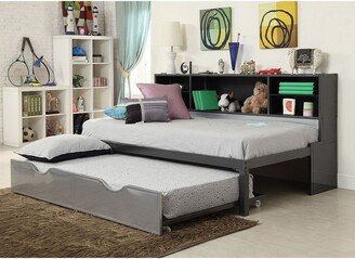 tiramisubest Modern Design Daybed, Bed Frame With Headboard Storage And Trundle