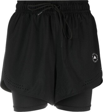 TruePurpose layered track shorts