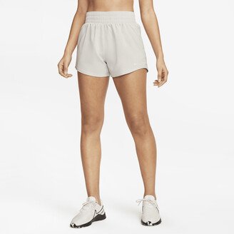 Women's One Dri-FIT High-Waisted 3 Brief-Lined Shorts in Grey