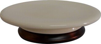 Teamson Home Bathroom Soap Dish Ceramic Ceasar Ivory/Bronze AC12102