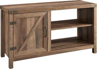 Clarabelle Rustic Farmhouse Barn Door TV Stand for TVs up to 50 - Saracina Home