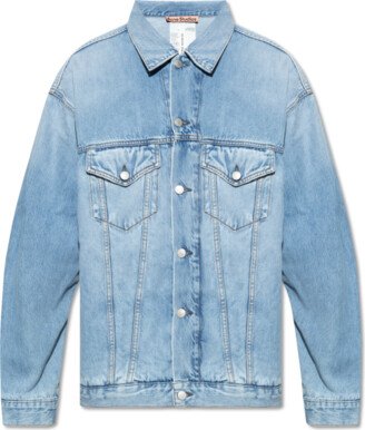 Distressed Denim Jacket - Blue