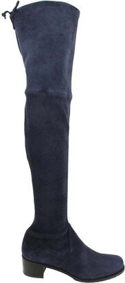 Women's Midland Nice Blue Stretch Suede Knee High Boot