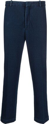 Slim-Fit Cotton Trousers