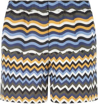 Chevron Printed Swim Shorts