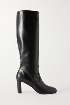 Vida 75 Leather Knee Boots - Black