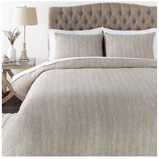 Cameron Cream Duvet Set With Two Standard Shams