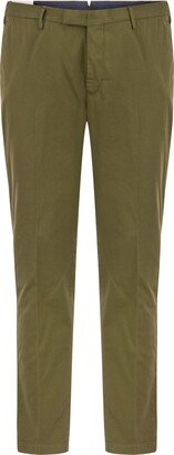 Skinny Trousers In Cotton And Silk