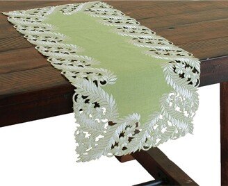 Laurel Embroidered Cutwork Mini Spring Table Runner, 12