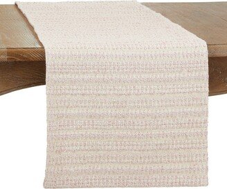 Saro Lifestyle Table Runner With Woven Line Design, Pink, 16 x 72