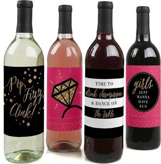 Big Dot Of Happiness Girls Night Out - Bachelorette Party Gift - Wine Bottle Label Stickers - 4 Ct