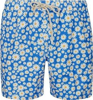 All-Over Patterned Drawstring Swim Shorts-AE