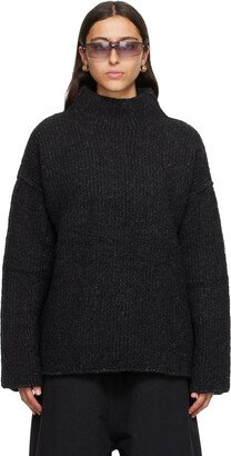 Black Raw Turtleneck