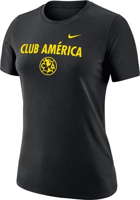 Club América Women's Soccer T-Shirt in Black