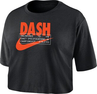 Houston Dash Women's Dri-FIT Soccer Cropped T-Shirt in Black