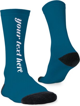 Socks: Your Text Here Vertical Custom Socks, Multicolor